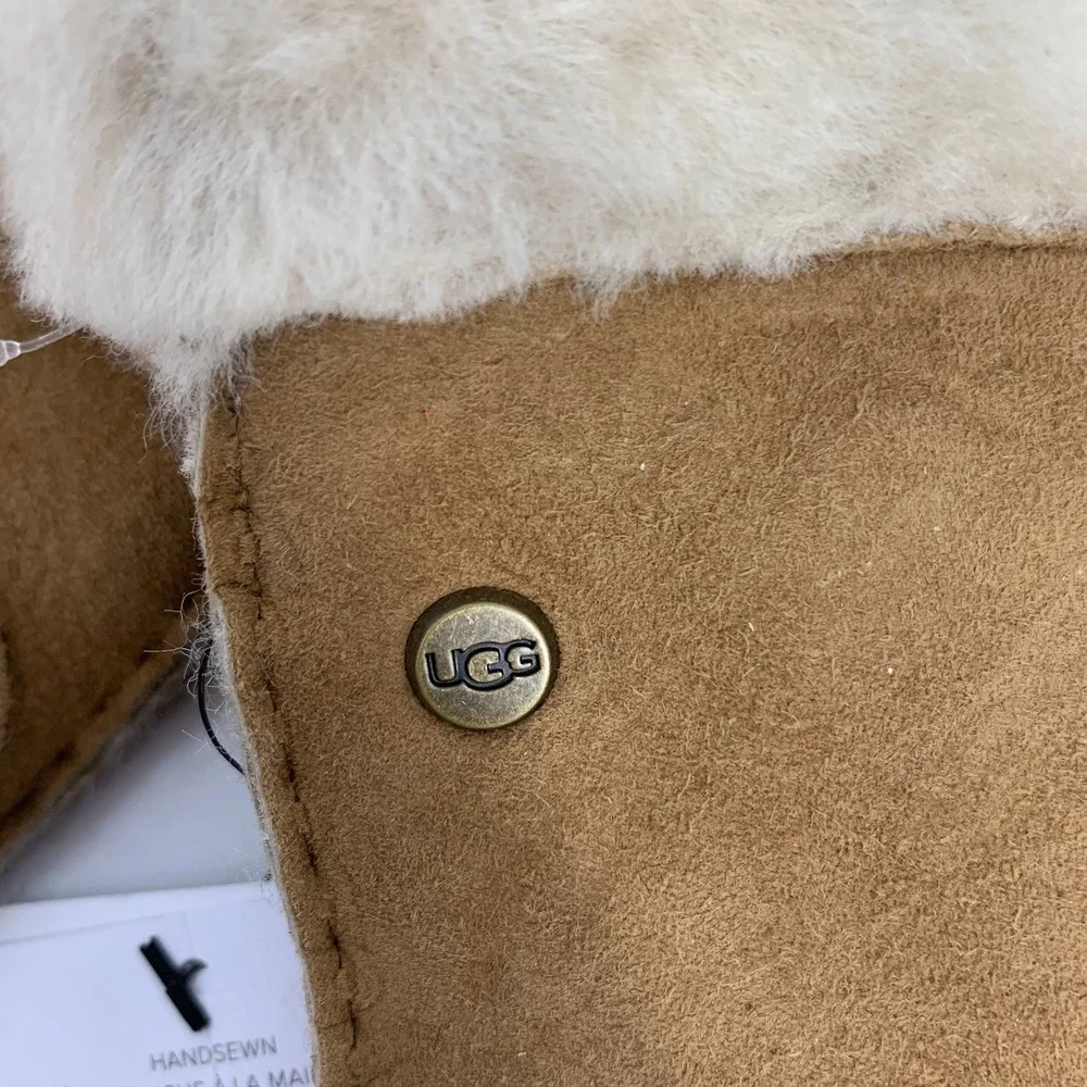 UGG Kids' Chestnut Sheepskin Mittens Handsewn‎ Mitten 4-6 YR Girls New